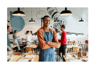 Restaurant team working with connected reservation and kitchen workflows