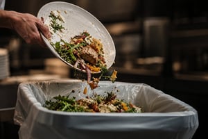Restaurant food waste caused by service mistakes and operational inefficiencies